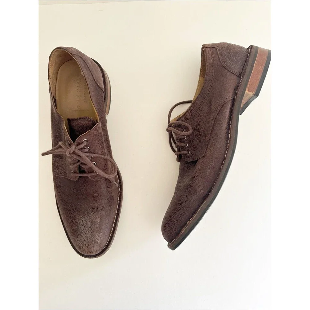 Cole Haan brown pebble leather Center Street oxford
